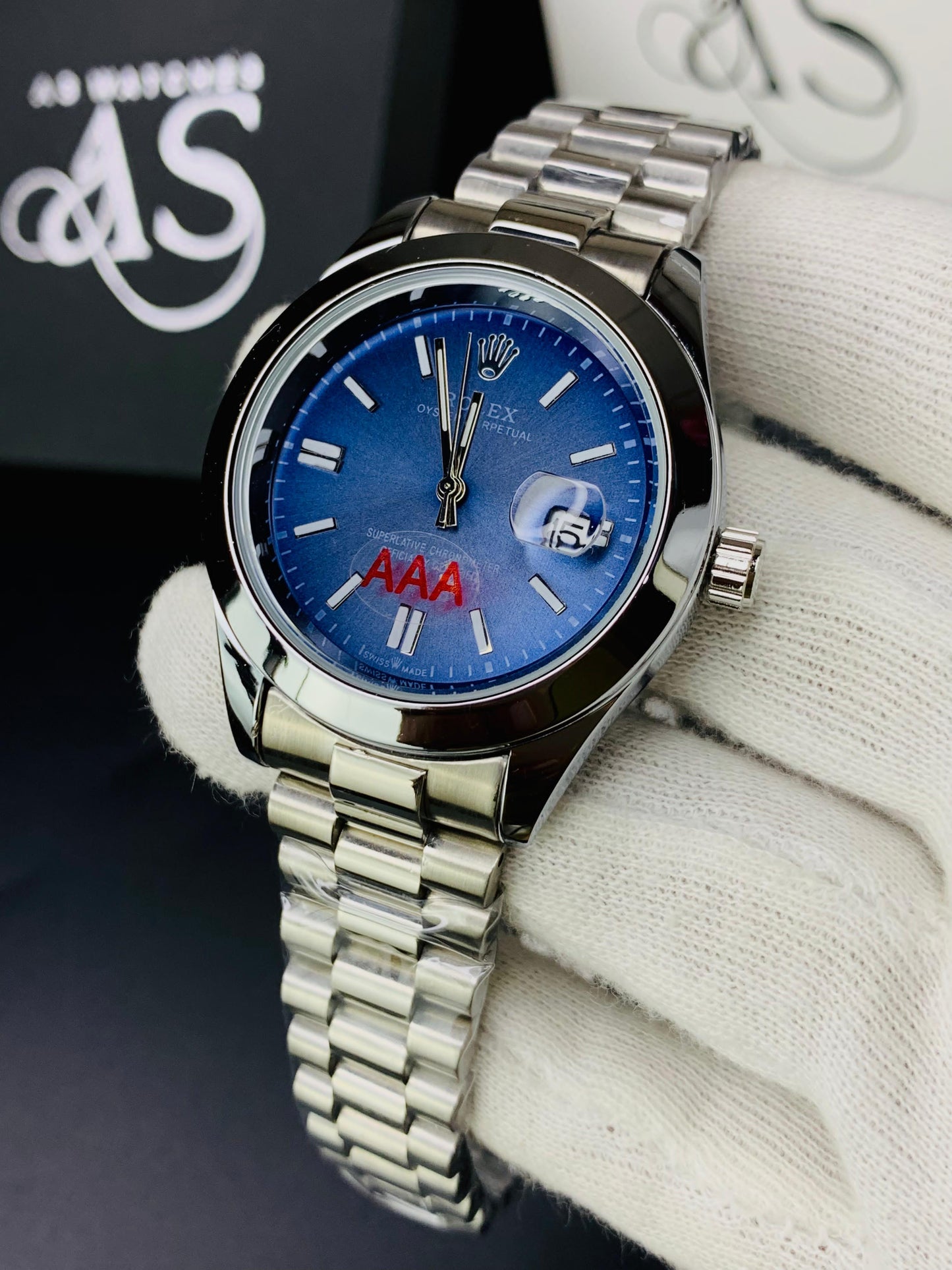 Oyster Silver Blue