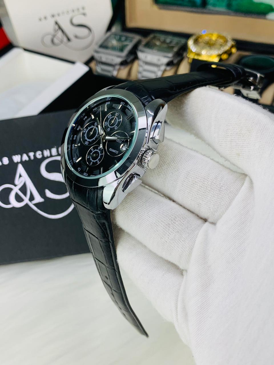 AA+ Branded Chronograph Model (Black Silver)