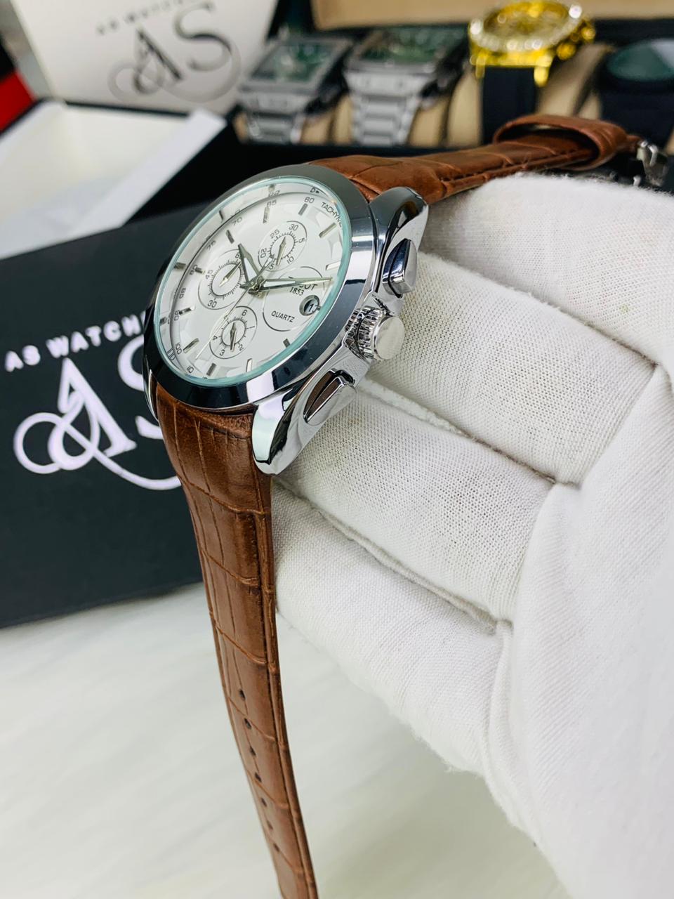 AA+ Branded Chronograph Model (Brown Silver)