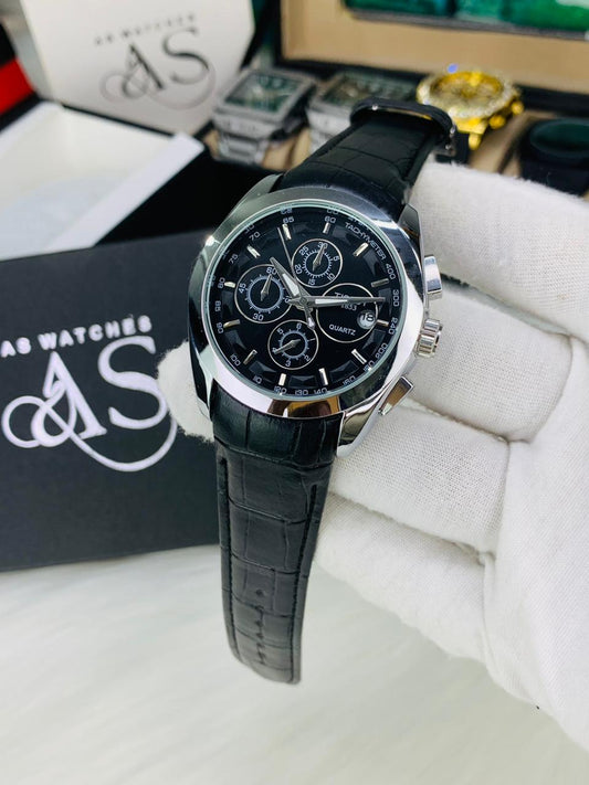AA+ Branded Chronograph Model (Black Silver)