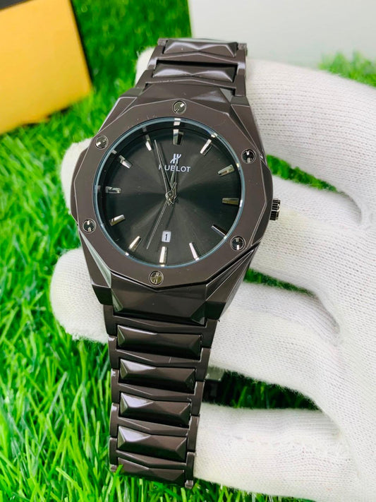 HB Diamond Cut Plain Dial
