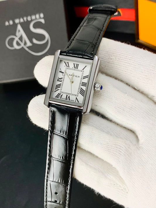 Old Money Tank Roman Dial (Black White)