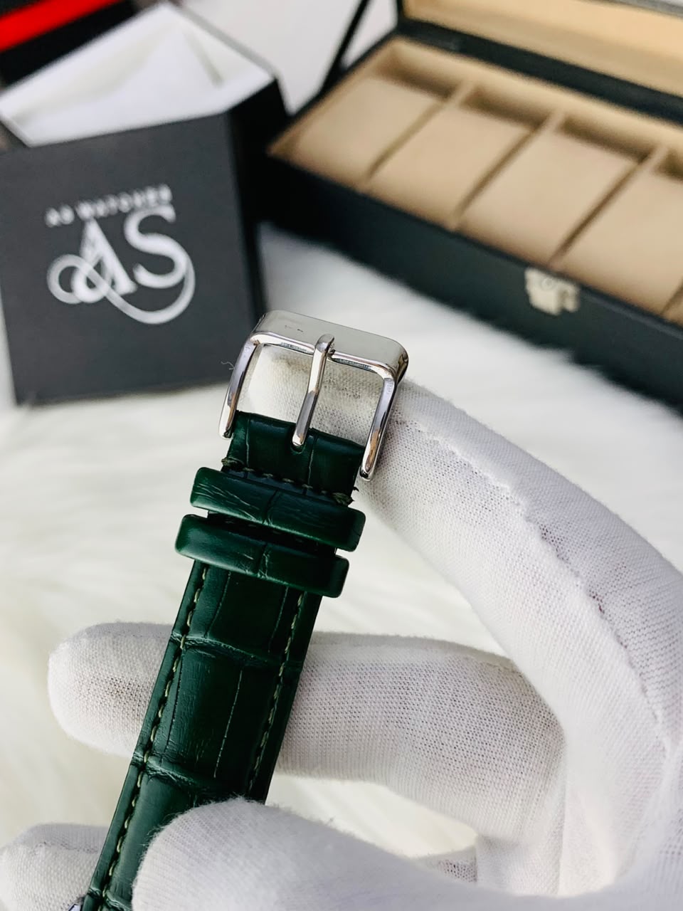 Old Money SQ Roman Dial (Green White)