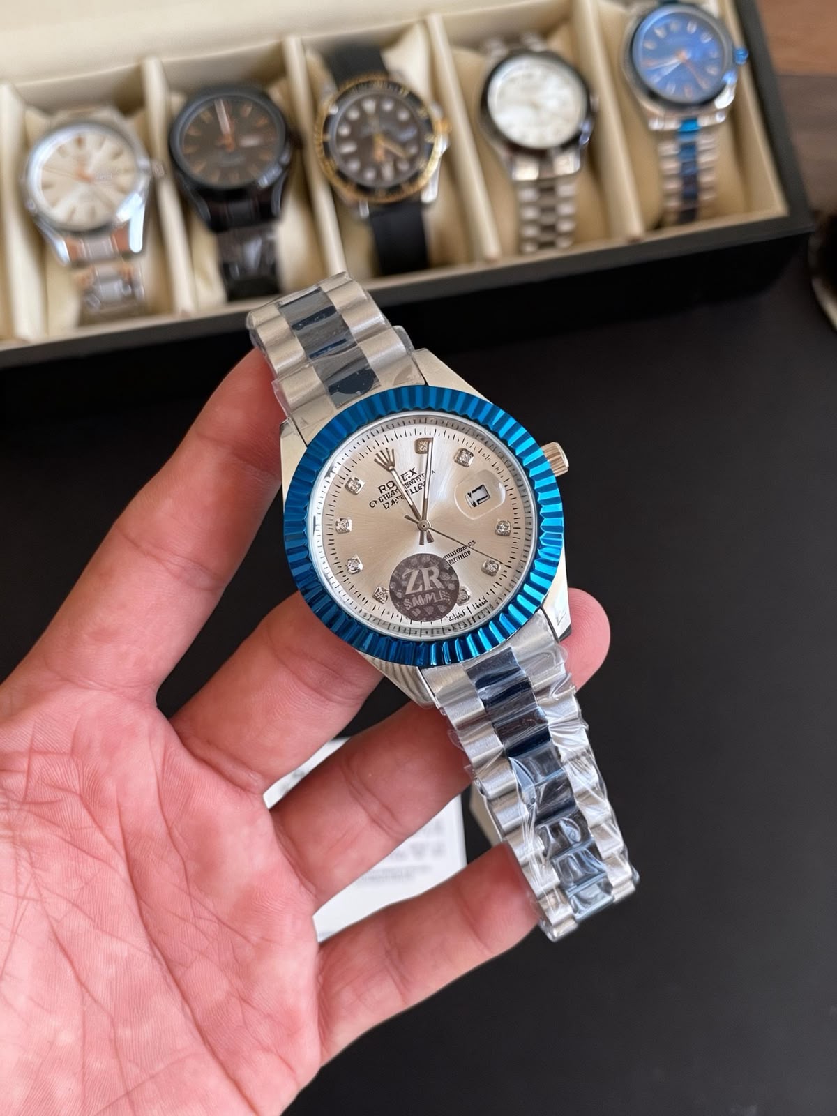 RLX Stone Blue Kit (White)+ HB BB Silver Black (Black)(FB)