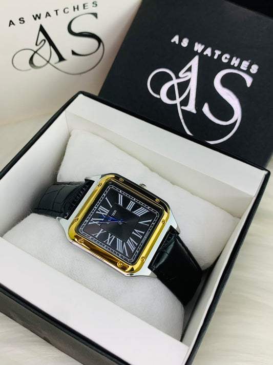 Old Money SQ Roman Dial (Full Black )