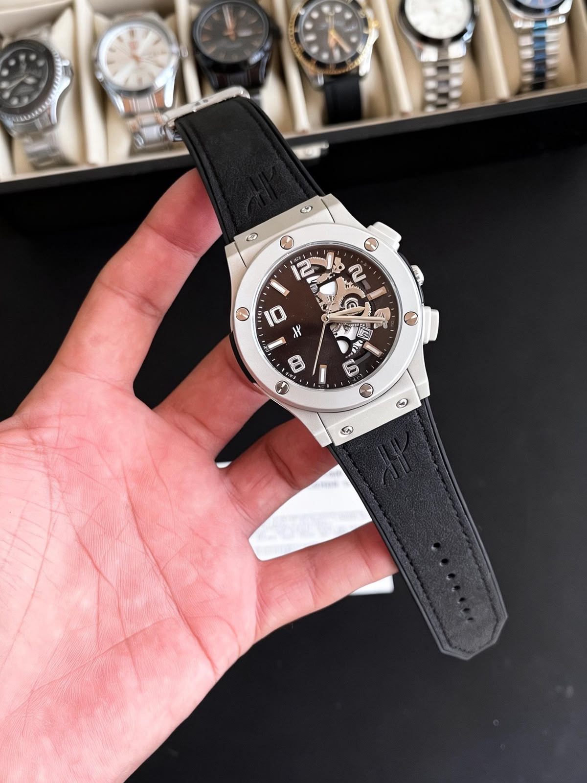 RLX Arabic Black Kit (White)+ HB BB Silver Black (Black )(FB)