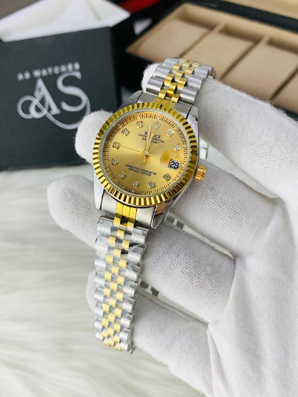 Ladies Stone Two Tone Model (Gold)