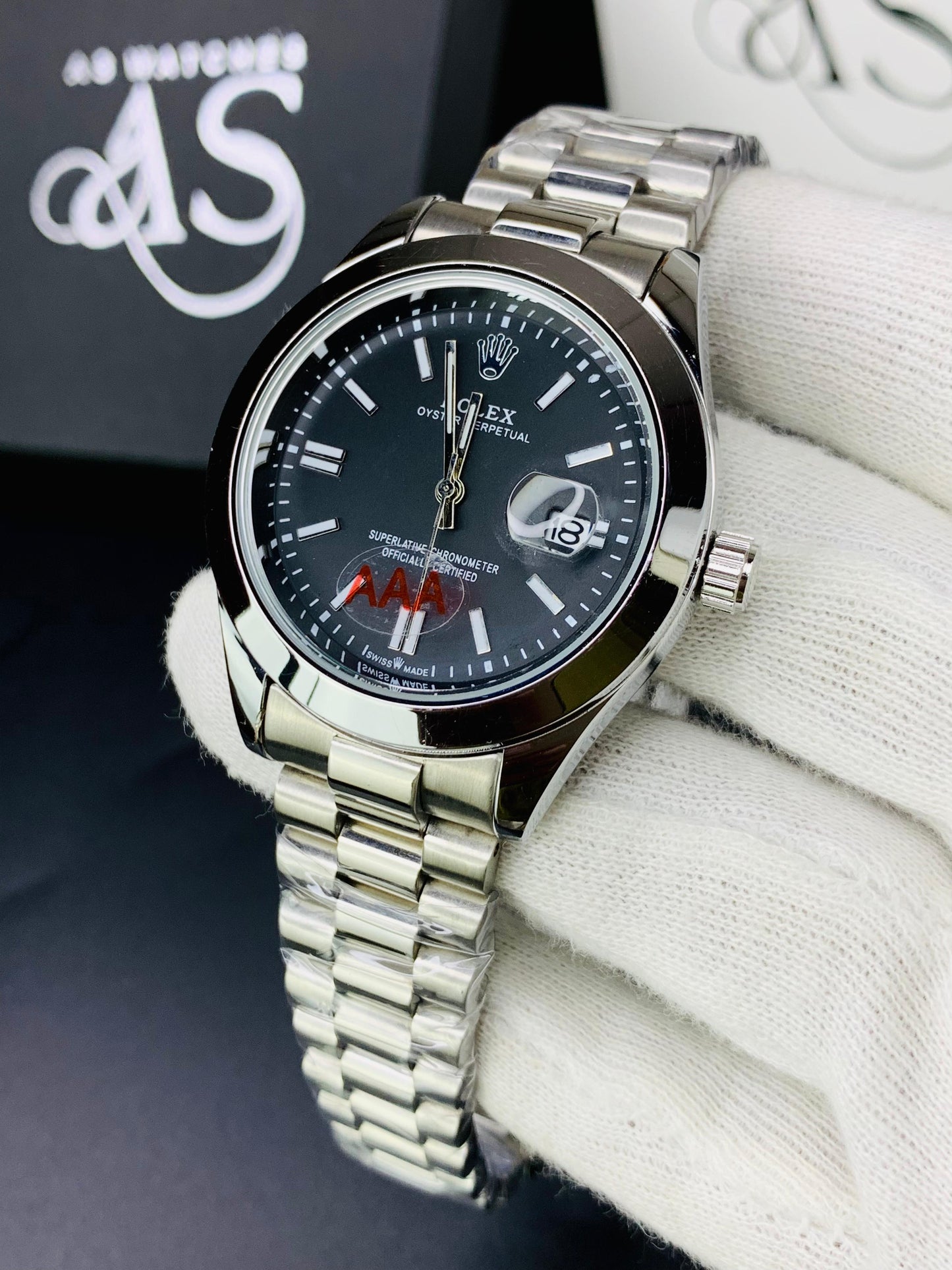 Oyster Silver Black